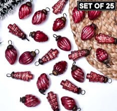 25 Pieces Cherry Tiny Christmas Ornaments 